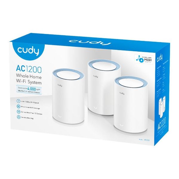 Picture of AC1200 3-Pack Dual-Band Wi-Fi Mesh System. 4-Stream Dual-Band Wi-Fi 5