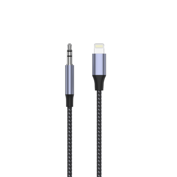 Picture of 1M Lightning to 3.5mm Male Aux Cable. Support Hi-Fi Space Grey