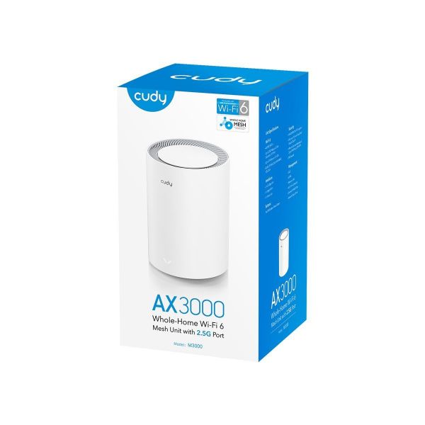 Picture of AX3000 Single 2.5G Dual-Band Wi-Fi 6 Mesh System. 1.3 GHz Dual-Core CPU