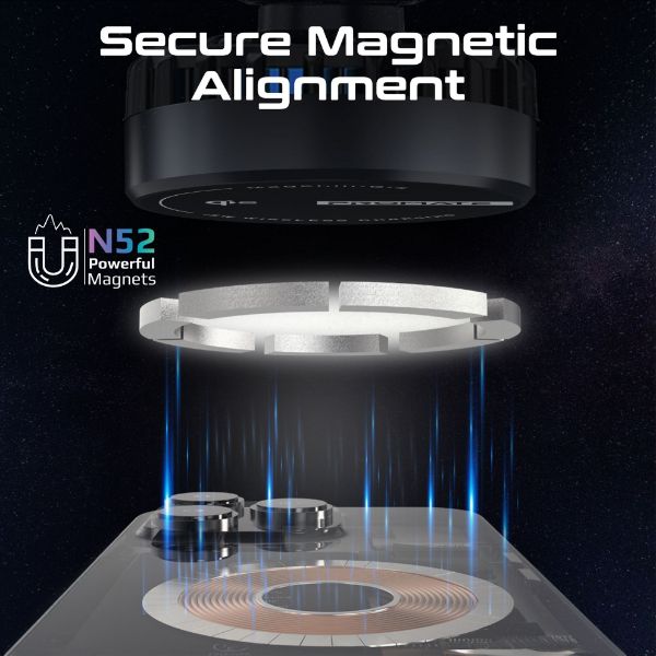 Picture of 15W ActiveCool Cradleless Qi2 Wireless Smartphone inCar Charger Mount. MagSafe