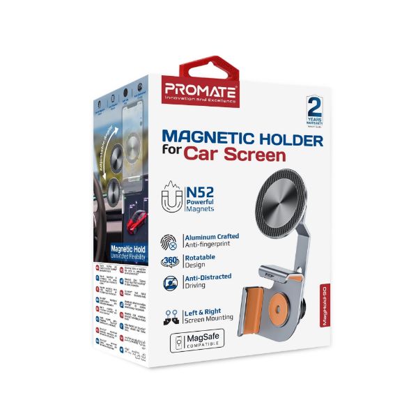 Picture of SecureGrip Cradleless Magnetic Smartphone Holder on Car Monitor