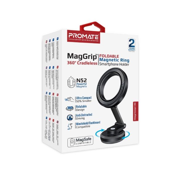 Picture of MagGrip 360 Cradleless Foldable Magnetic Ring phone Holder- Black