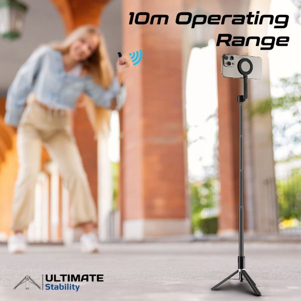 Picture of MagSafe Extendable Monopod & Tripod Stand Remote Control. Max Height 136.5cm Built-in