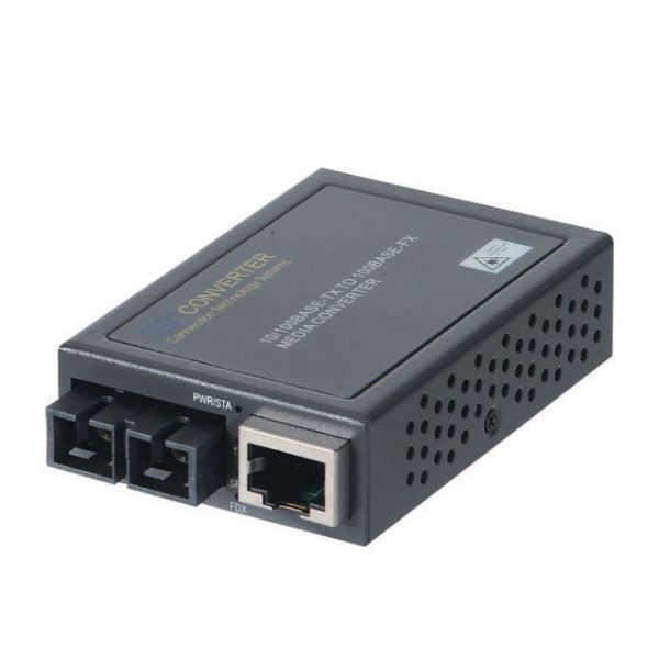 Picture of 10/100Base-TX to 100Base-FX SC Singlemode Media Converter Compact Fast Ethernet 30Km