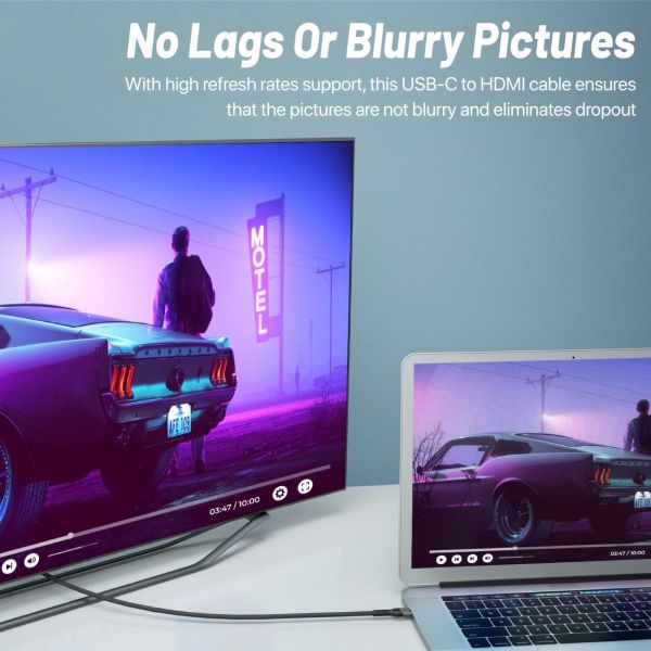 Picture of 1.8m USB-C to HDMI Cable up to 8K@60Hz UHD Res & 48Gbps Data Transfer Speed