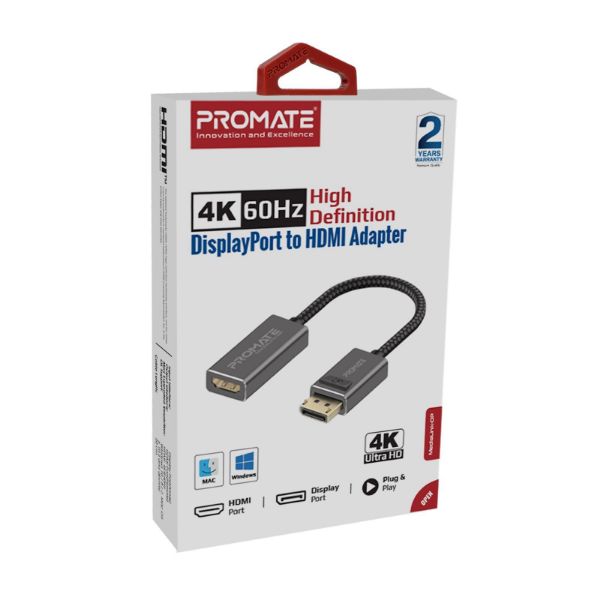 Picture of DisplayPort to HDMI Adapter Max HDMI Resolution 4K/60Hz Superior Stability