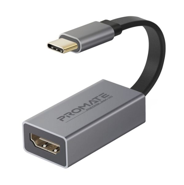 Picture of USB-C to HDMI Adapter. Supports up to 4K@30Hz. Plug & Play. Input: USB-C Output: