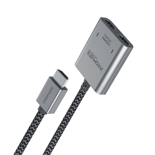 Picture of 2-in-1 HDMI Splitter w/ 1m Cable & Dual HDMI Outputs Supports up to 4K@60Hz UHD Res