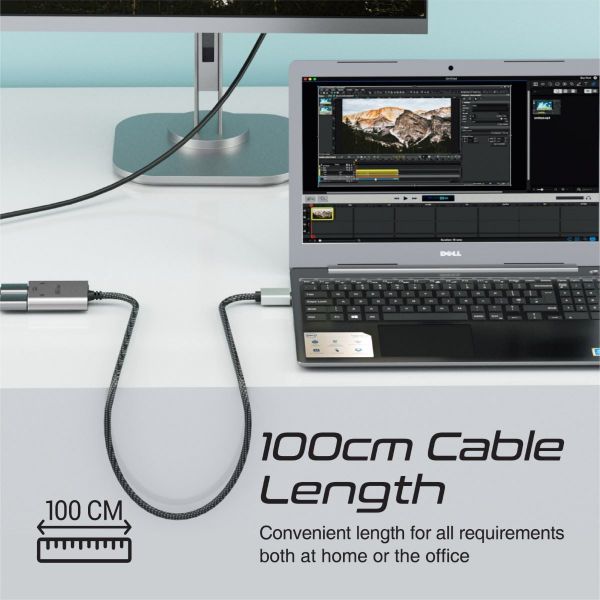Picture of 2-in-1 HDMI Splitter w/ 1m Cable & Dual HDMI Outputs Supports up to 4K@60Hz UHD Res