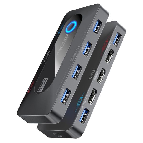 Picture of KVM Switch w/ 4x USB-A 3.0 5Gbps Outputs & 4x HDMI 4K@60Hz Ports