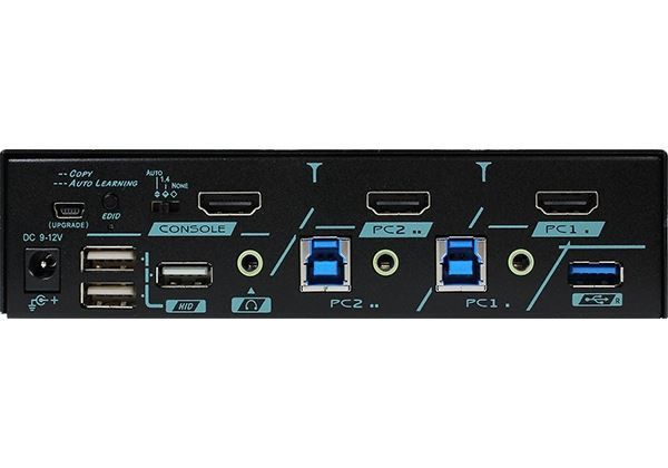 Picture of 2 Ports True 4K HDMI KVM Switch w/ HDCP Engine USB 3.2 Audio Hotkey Control