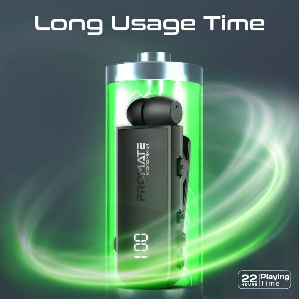 Picture of Mono Bluetooth Earphone w/ Dynamic HD Sound & Built-in Mic Retract Earphone