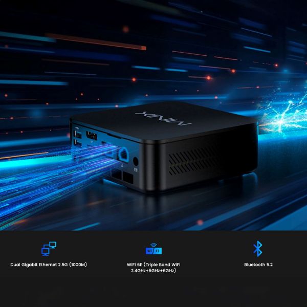 Picture of NGC NR660 AMD Ryzen 5 6600H Mini PC w/ Windows 11 Pro. 12 Cores 16GB RAM & 512GB SSD