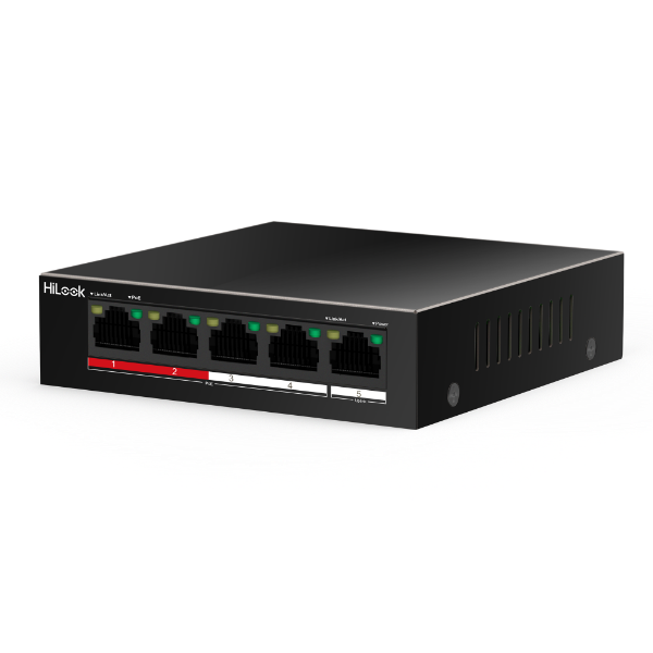 Picture of 4 Port 10/100 Fast Ethernet Unmanaged POE Switch w/ 35W. 4x 100 Mbps PoE ports