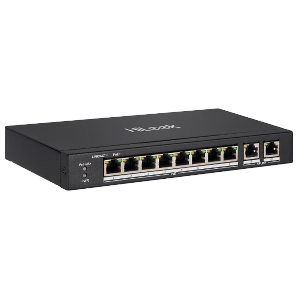 Picture of 8 Port 10/100 Fast Ethernet Unmanaged POE Switch w/ 60W 8x 100Mbps PoE ports & 2x 100