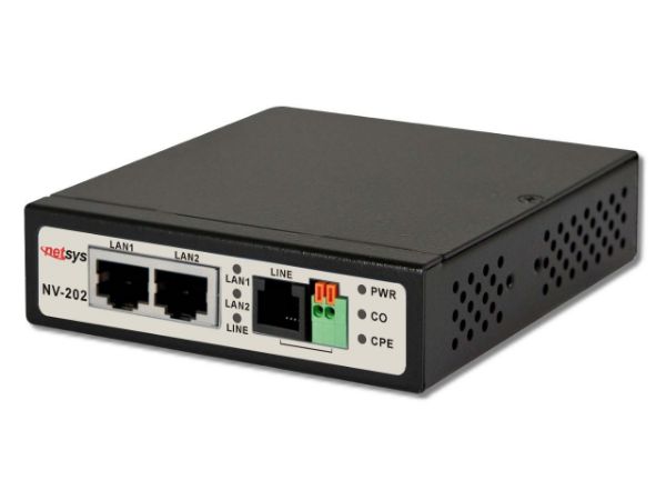 Picture of NETSYS VDSL2 LAN Extender. Symmetric LAN bridge over copper. 100Mbps bridge over si
