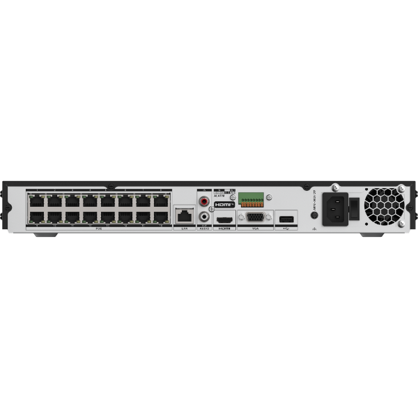 Picture of 32-Channel 1U 4K NVR w/ 16 Plug & Play PoE Ports 4TB HDD. Supports H.265/+ H.264/+