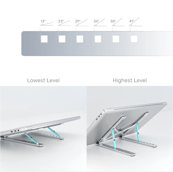 Picture of Adjustable & Foldable Laptop Stand. Creates a Comfortable Angle