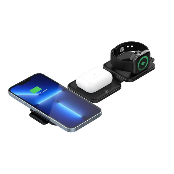 Picture of 15W Travel MagCharge 3-in-1 Qi Wireless Foldable Phone Charger