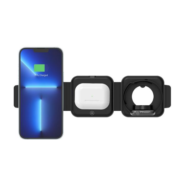 Picture of 15W Travel MagCharge 3-in-1 Qi Wireless Foldable Phone Charger