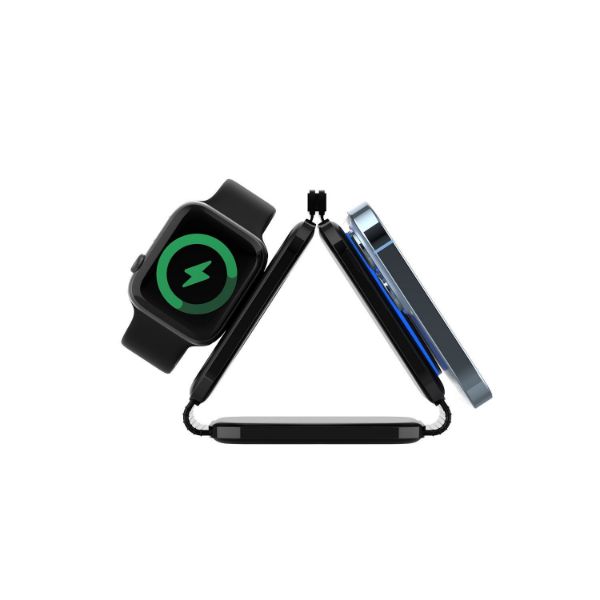 Picture of 15W Travel MagCharge 3-in-1 Qi Wireless Foldable Phone Charger