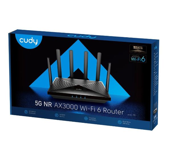 Picture of 5G Sa/NSA AX3000 Wi-Fi 6 Router w/ 2x Nano SIM Slots. 5G Rel. 16 w/ Max 3.4 Gbps