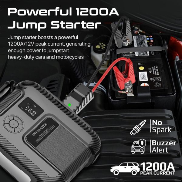 Picture of 4in1 1200A/12V Heavy Duty Car Jump Starter & Air Compres 16000mAh Power Bank 150PSi Air