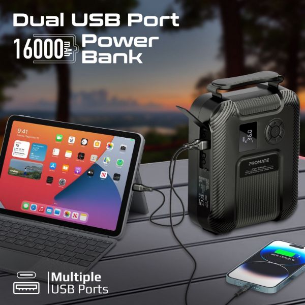 Picture of 4in1 1200A/12V Heavy Duty Car Jump Starter & Air Compres 16000mAh Power Bank 150PSi Air