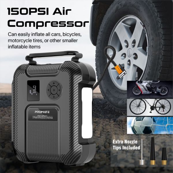 Picture of 4in1 1200A/12V Heavy Duty Car Jump Starter & Air Compres 16000mAh Power Bank 150PSi Air
