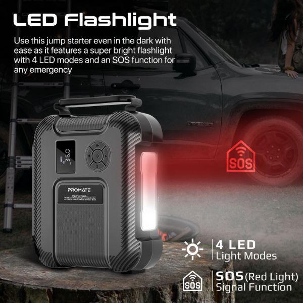 Picture of 4in1 1200A/12V Heavy Duty Car Jump Starter & Air Compres 16000mAh Power Bank 150PSi Air