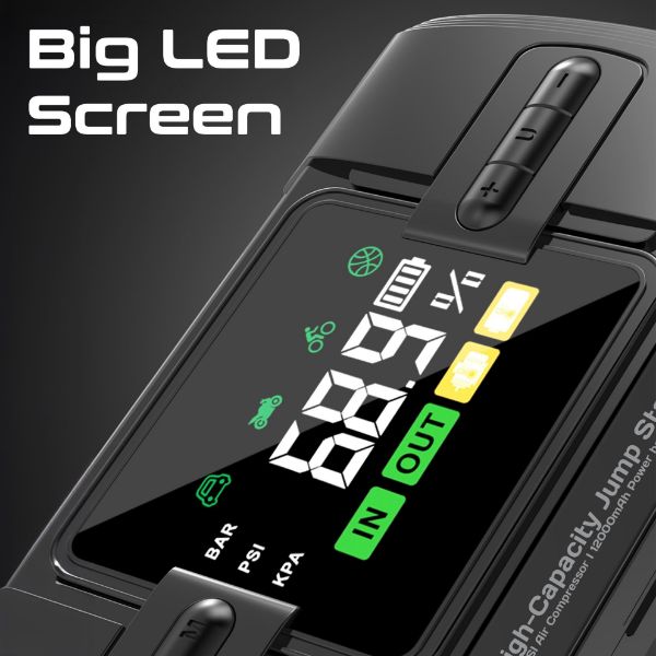 Picture of 4in1 1200A/12V Heavy Duty Car Jump Starter Air Compress 12000mAh Power Bank 150PSi