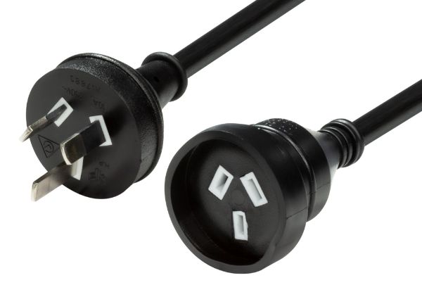 Picture of 240v 10A Standard Duty Power Extension Lead 3 Core 1.0mm Black