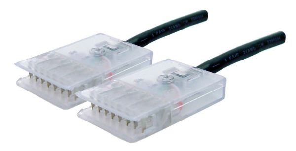 Picture of 2m 4x Pair 110/110 Cat5e Patch Lead A Spec Black MADE TO ORDER 7-10 LEAD TIME