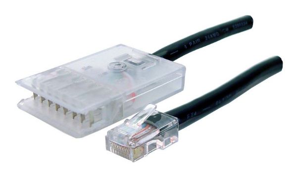 Picture of 0.5m 4x Pair 110/RJ45 Cat5e Patch Lead A Spec Black MADE TO ORDER 7-10 LEAD TIME