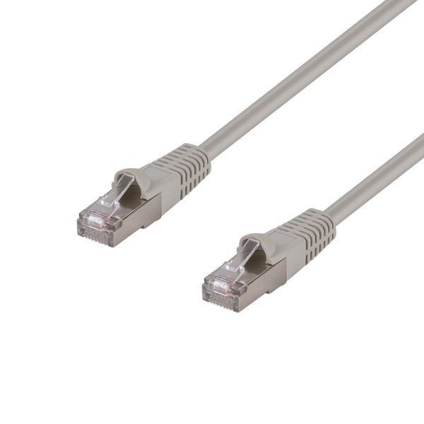 Picture of 0.3m Cat6A S/FTP Beige 10G Patch Lead 26AWG 500MHz Shielded Plug. Cat6 Augmented
