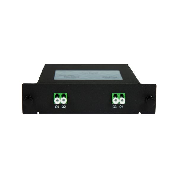 Picture of PLC Fibre Optic 2:4 LC/APC Splitter NON-Cassette Rear Input Module 2x IN & 4x Out