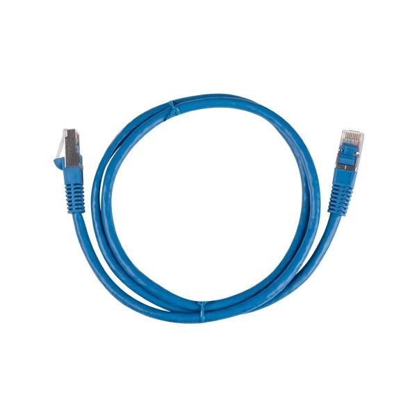 Picture of 15m Cat6A S/FTP Blue 10G Patch Lead 26AWG 500MHz Shielded Plug. Cat6 Augmented