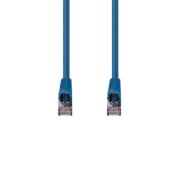 Picture of 3m Cat6A S/FTP Blue 10G Patch Lead 26AWG 500MHz Shielded Plug. Cat6 Augmented