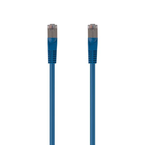 Picture of 7.5m Cat6A S/FTP Blue 10G Patch Lead 26AWG 500MHz Shielded Plug. Cat6 Augmented