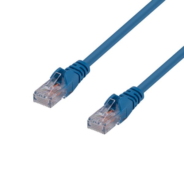 Picture of 2m Cat6 Blue UTP Patch Lead T568A 250MHZ 24AWG Unshielded Plug.