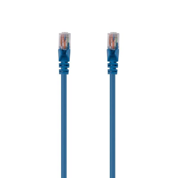 Picture of 25m Cat6 Blue UTP Patch Lead T568A 250MHZ 24AWG Unshielded Plug.