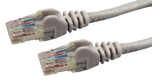 Picture of 1m Cat6 Grey UTP Patch Lead T568A 250MHZ 24AWG Unshielded Plug.