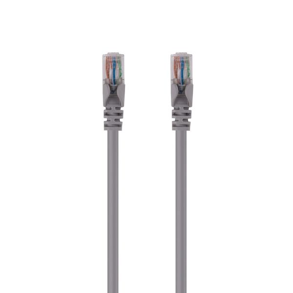 Picture of Cat6 Grey UTP Patch Lead T568A 250MHZ 24AWG Unshielded Plug.