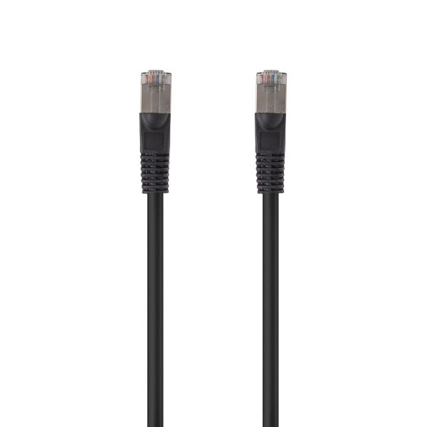 Picture of 0.5m Cat6A S/FTP Black 10G Patch Lead 26AWG 500MHz Shielded Plug. Cat6 Augmented