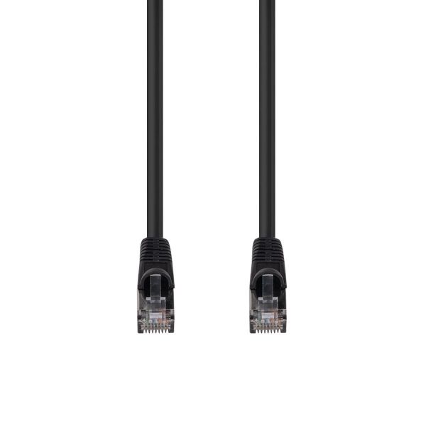 Picture of 1m Cat6A S/FTP Black 10G Patch Lead 26AWG 500MHz Shielded Plug. Cat6 Augmented