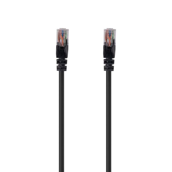 Picture of 0.3m Cat6 Black UTP Patch Lead T568A 250MHZ 24AWG Unshielded Plug.