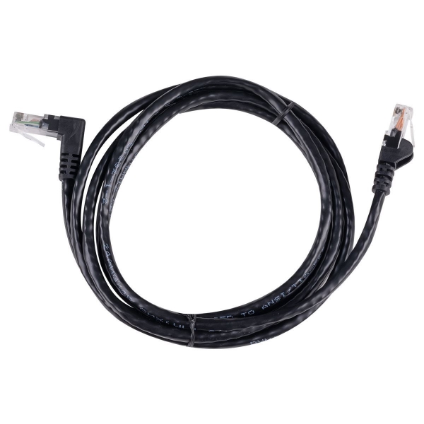 Picture of 3m Cat6 Black UTP Right Angled Patch Lead T568A 250MHz 24AWG Unshielded Plug.