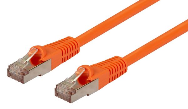 Picture of 7.5m Cat6A S/FTP Orange 10G Patch Lead 26AWG 500MHz Shielded Plug. Cat6 Augmented