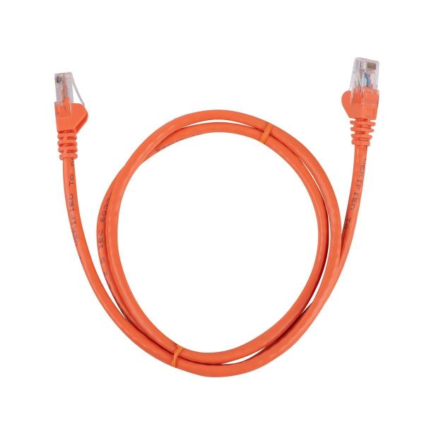Picture of 2m Cat6 Orange UTP Patch Lead T568A 250MHZ 24AWG Unshielded Plug.