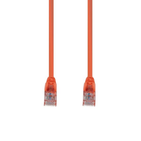 Picture of 0.Cat6 Orange UTP Patch Lead T568A 250MHZ 24AWG Unshielded Plug.